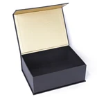Closure Packaging Quality Packaging Boxes Rectangular Magnetic Closure Hard Box Packaging Rigid Black Cardboard Boxes