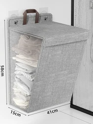 Multi-functional Clothes Storage Basket Storage Large Capacity Foldable Home Dormitory Arangement Wall Hanging Laundry Basket