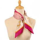 Scarf Wholesale Ready To Ship Wensli 100 Silk Twill Digital Printing Square Women Custom Luxury Scarf
