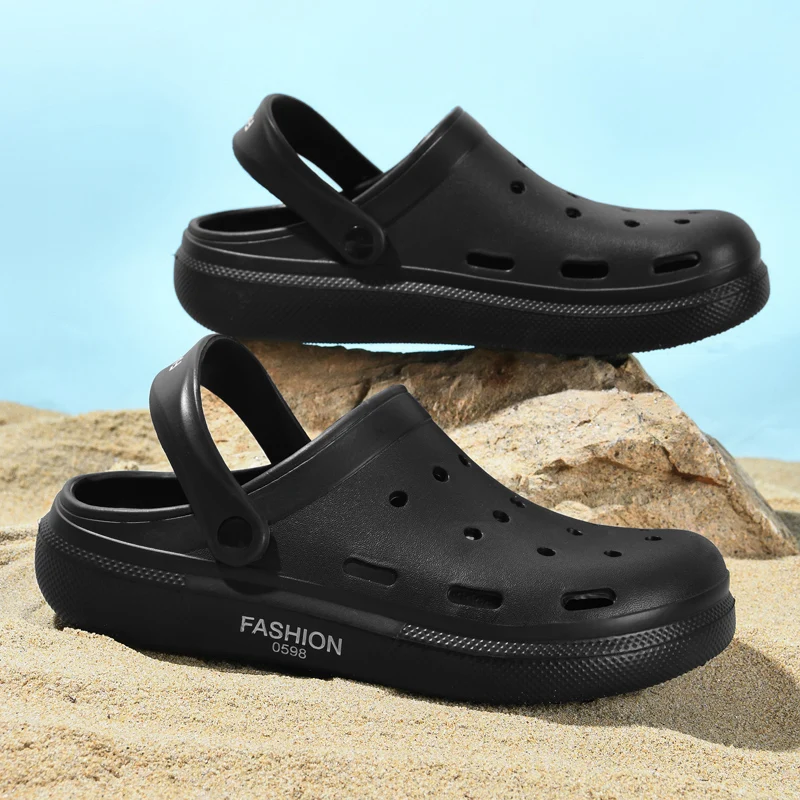 Hot Style Summer Beach Sandals Waterproof Breathable Men Casual Non-slip Slides Slippers