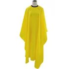 Hair Salon Gown Custom Logo Polyester Yellow Hair Salon Makeup Haircut Gown Barber Hairdresser Capes