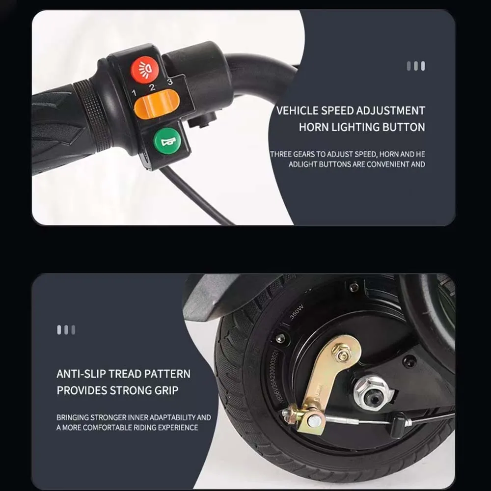 Adult Style 2-Wheel Electric Scooter 250W 36V Small Mobility Vehicle Smart Electronic Adult Style and Electric Scooter