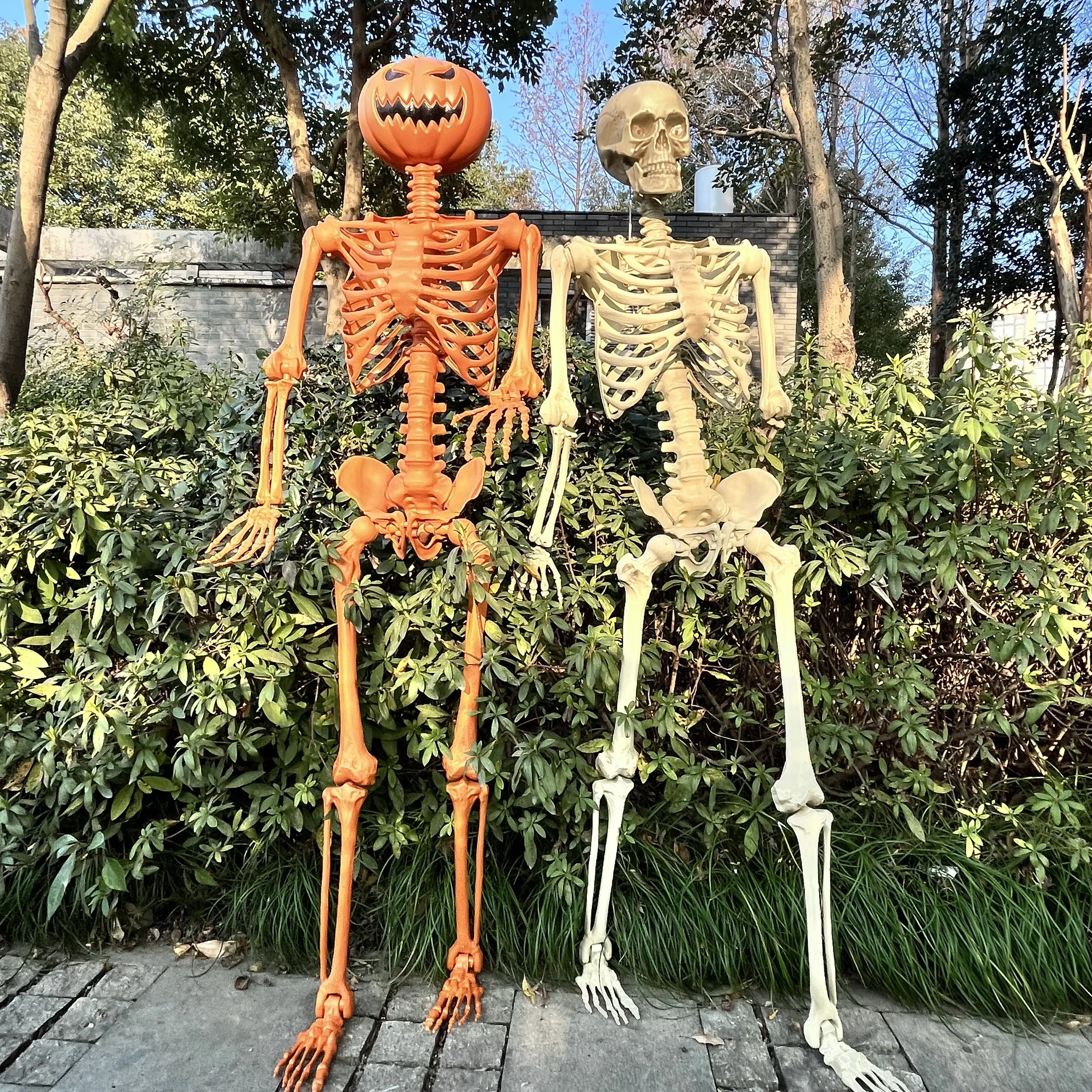 Halloween Supplier Movable 60Inch Realistic Indoor&Outdoor Human Halloween Skeletons For Holidays Decoration
