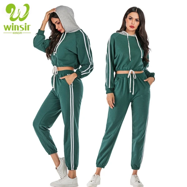 green ladies tracksuit