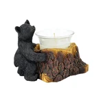 Candle Resin Bear Candle Holder Custom Animal Creative Candle Holder Beautiful Candle Holder