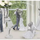 Polyresin Figurine Whole Sale Polyresin Wedding Figurine Lover Sitting Sculptures For Home Decoration Or Gift