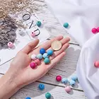 Wooden Beads Colored Wooden Beads Round Dyed Round Wooden Ball Spacer Beads Colored Wooden Beads For DIY Jewelry Making