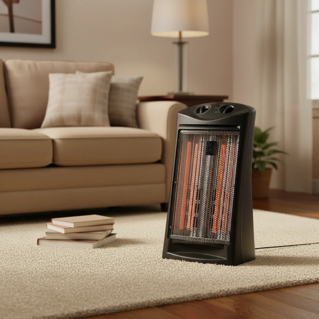 Freestanding Infrared Convector Fan, Portable, 1500 W, Plastic - detail 2