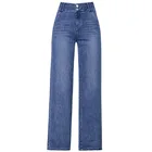 Jeans Jeansjeans Custom High Quality Spring Black Blue Fashion Casual Full Length Wide-leg Women Jeans