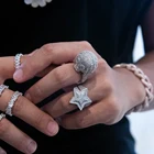 Jewelry Ring Rings Mens Jewelry Hip Hop Crystal Ring Man Big Head Hip Hop Rock Cubic Zirconia Ring