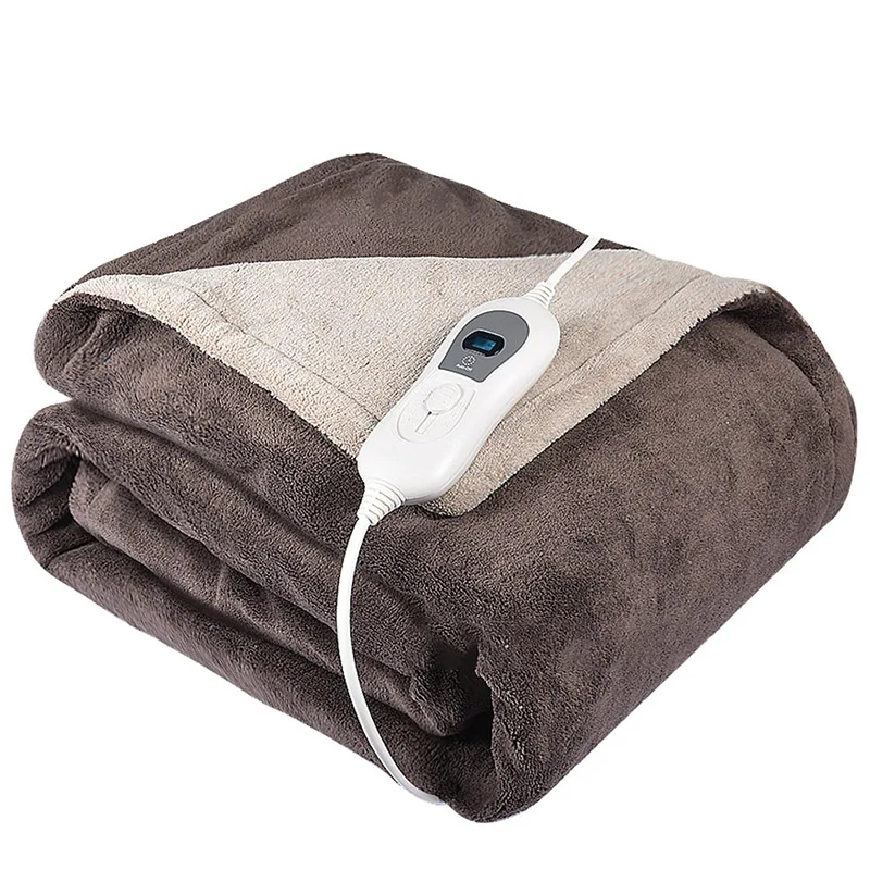 Heated Throw BlanketReversible Sherpa/Royal Mink 3 Heat Settings 