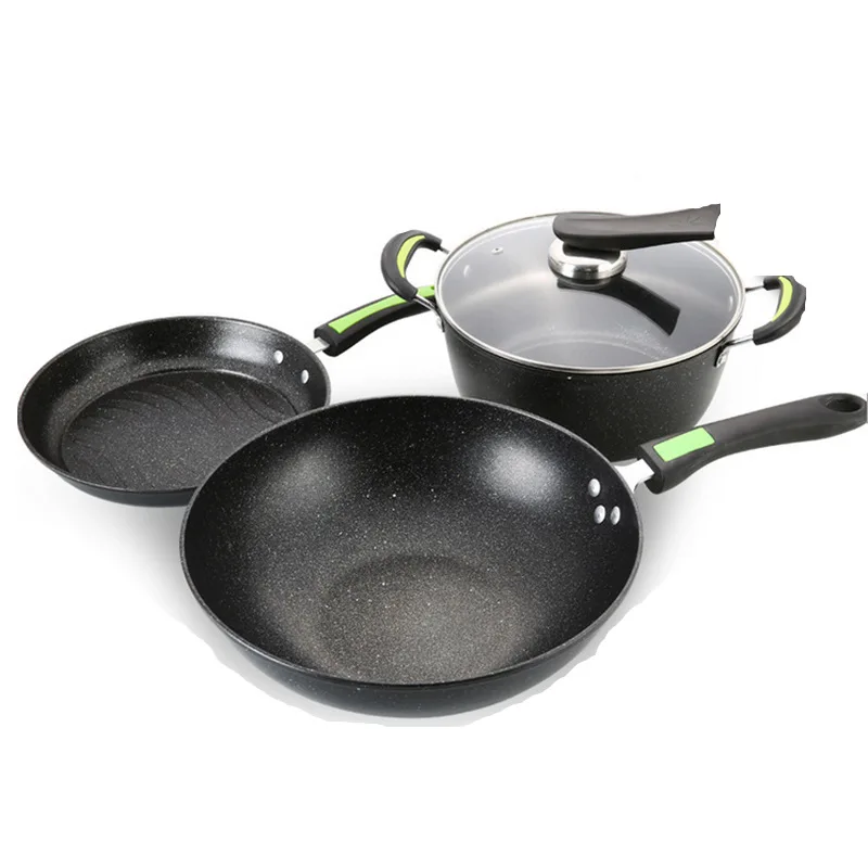 Hot-selling Kitchen Aluminum Cookware sets non stick Frying Pan Set cooking pot set non-stick cookware