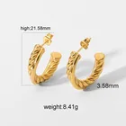 Earrings Earings Inspire Jewelry 2021 Hoop Earrings Stainless Steel Earings 2021 Gold Twisted Earrings