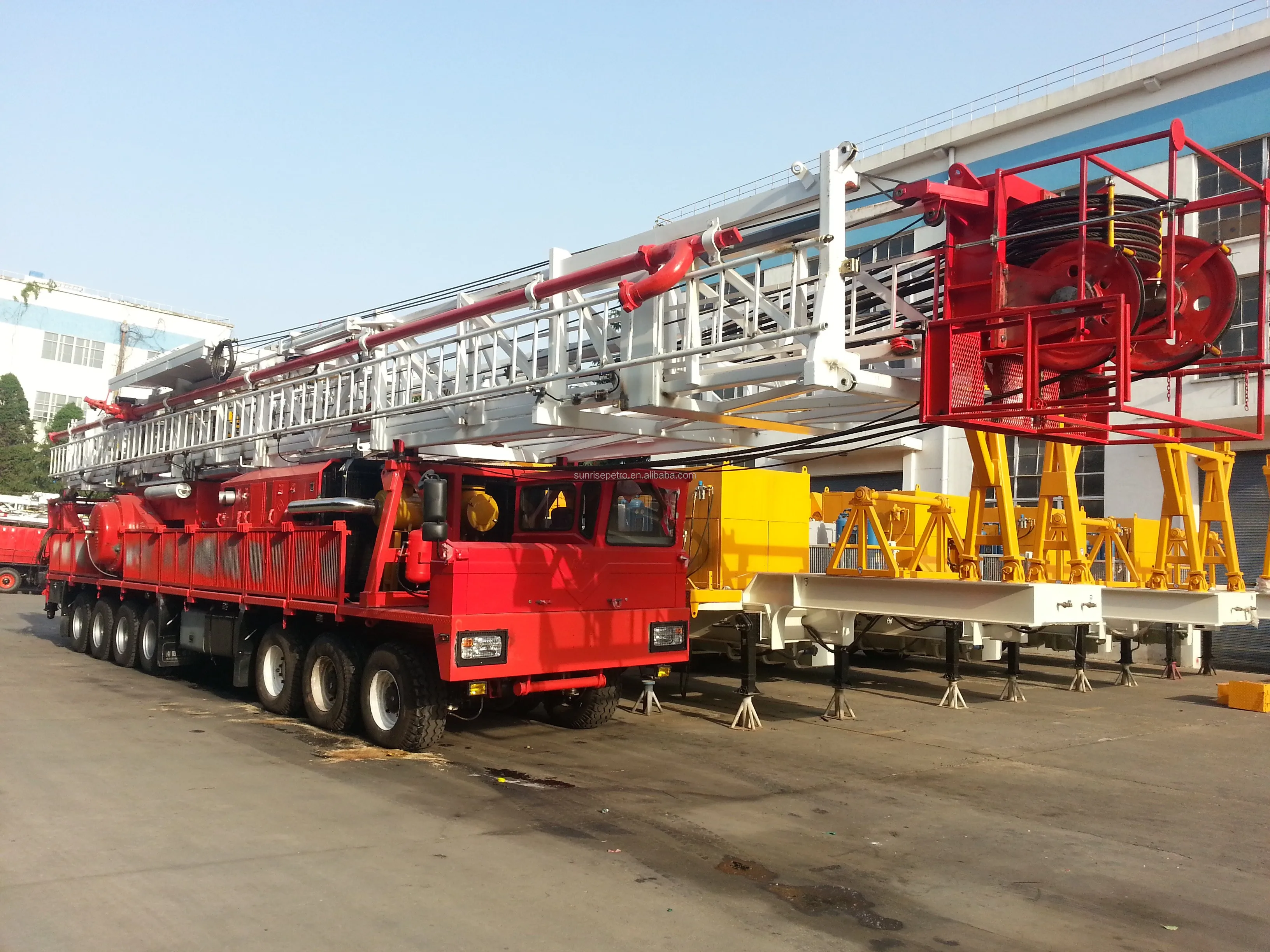 Api Standard 120 Tons Load Truck Mounted Rig Zj25 Xj650 Workover Rig