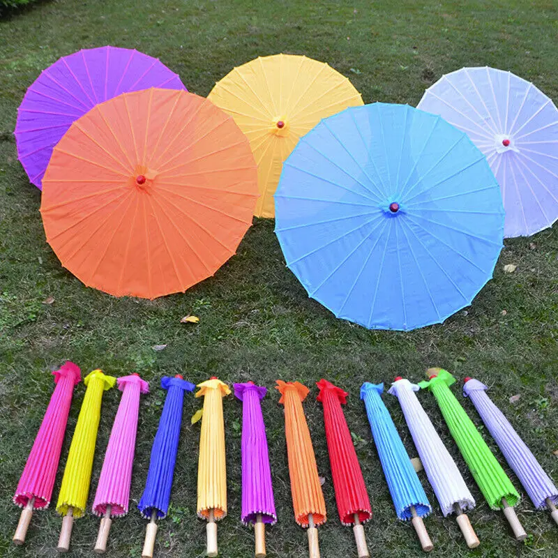 Z910 Colorful Chinese Traditional Parasol DIY Kids Oil Paper Umbrella Ceiling Decoration Flower Photo Props Wedding Parasol
