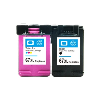 Hicor high margin 67 XL refillable ink cartridge chip reset to show full 67XL ink printer inkjet for HP