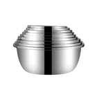 Silver Bowls Bowl Silver Metal Bowl Kitchen Silver Metal Mixing Bowls Stainless Steel Cheap Large Size Bowl
