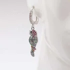 Hoop Luxury KC Gold Plated Zircon Parrot Jewelry Gold Earring CZ Huggie Hoop Earrings Woman Fashion Earrings Trend 2021