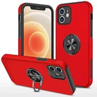 Mobile Phone Case Iphone 2 In 1 TPU PC Hidden Ring Holder Shockproof Mobile Phone Case For IPhone 12