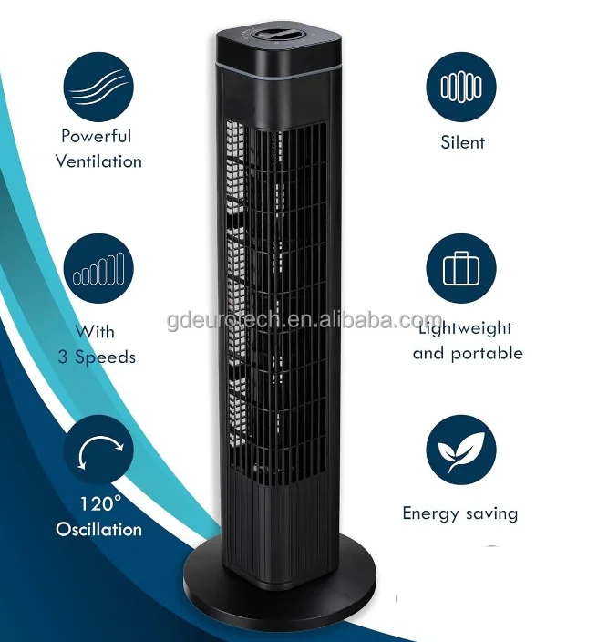 Tower Fan, 50W, Plastic - detail 4