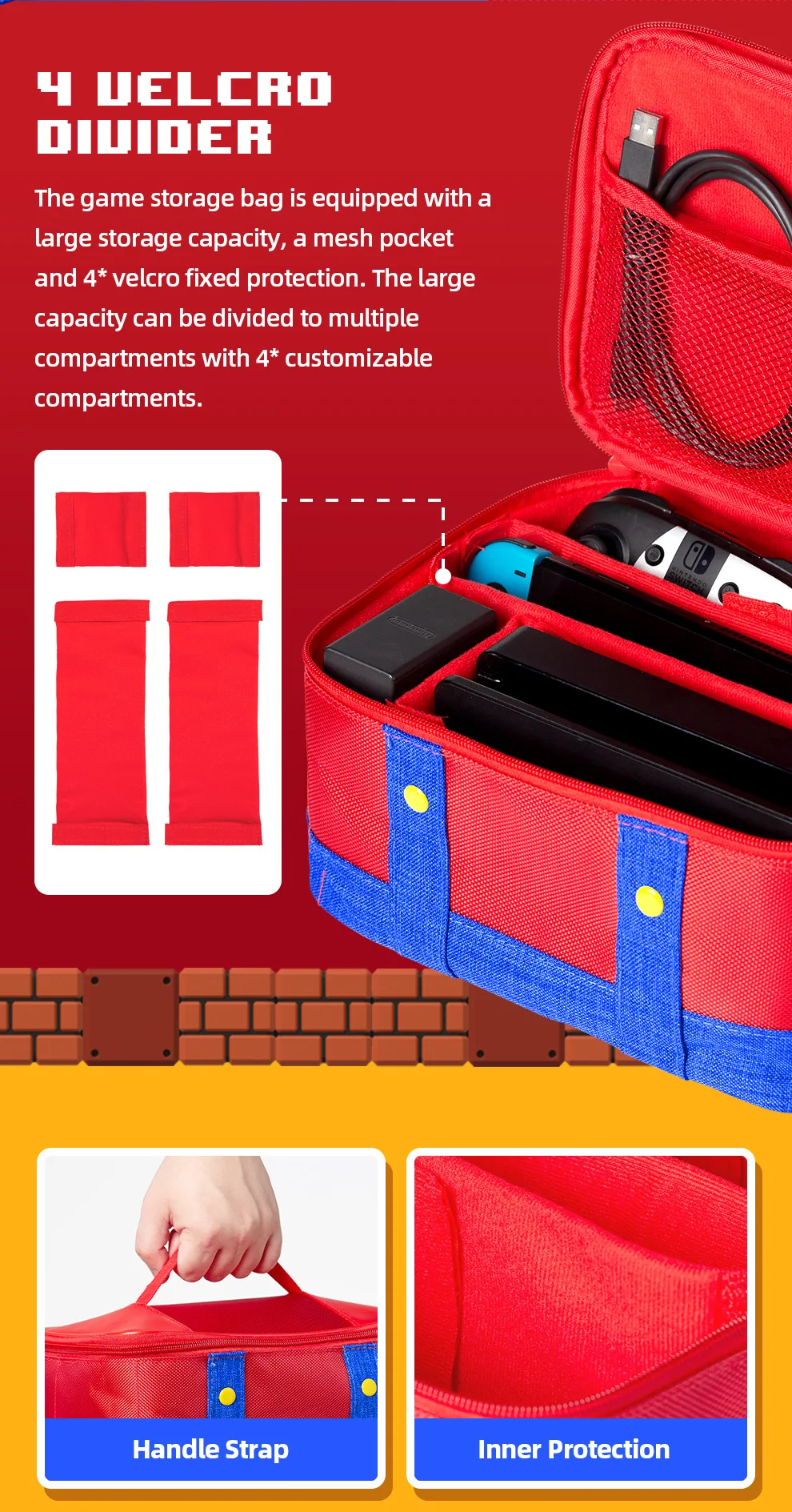 Switch Oled Storage Case Switch 2 Limited Theme Mario Custom Oxford Case manufacture