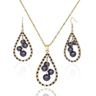 Jewelry Pearl Pearl SophiaXuan Holiday Fashion Alloy Jewelry Set Grey Pearl Round Pendant Women Jewelry Set