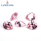 Gem Hot Selling Artificial Water Drop Cutting Pear Shaped Natural Pink Diamond Loose Gem Cubic Zirconia Gem