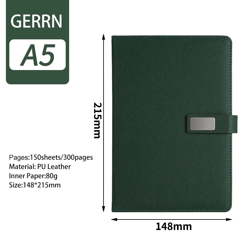 Business Logo Stationery Customised Luxury Pu Leather Notebook and Pen Gift Set