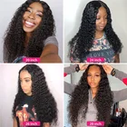13x4 13x6 Deep Wave Lace Front Wig Wholesale Shy Hair Wig Vendor Curly Transparent Swiss Lace Wig For Blakc Women