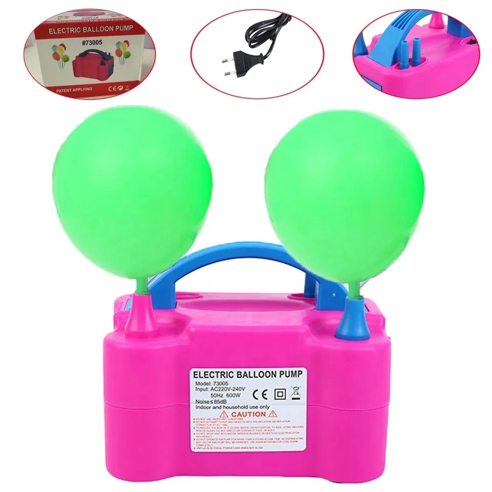 220V Balloon Air Pump Electric High Power Two Nozzle Air Blower Balloon Inflator Pump Fast Inflatable Tool For Party