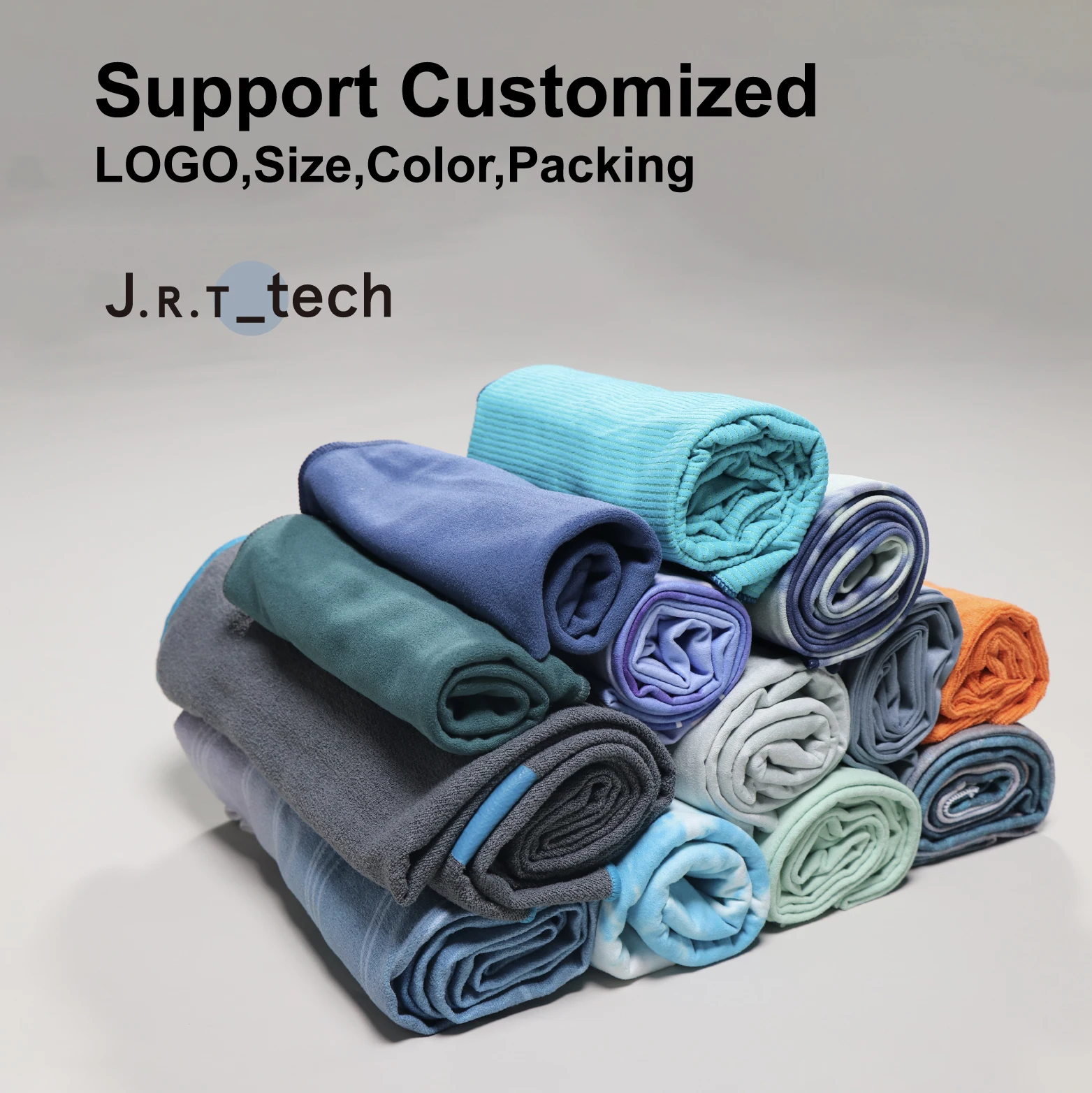 Tie Dye Pattern Backing Gym Matting Eco Friendly Quick Dry Custom Printing Yoga Mat Towels