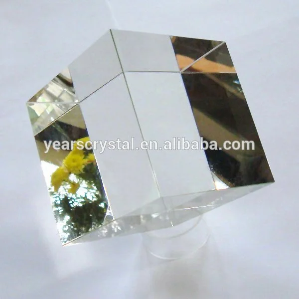hot sale photography prism blank k9 glass crystal tilted cube
