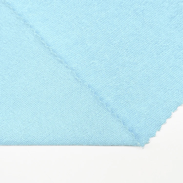 Eco Friendly Solid Fabric Bamboo Polyester Material Terry Toweling Fabric for Babies Clothing details