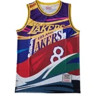 Singlets Basketball Uniforms Custom Logo Polyester Mesh Basketball Singlets La Kers Jersey Uniforms