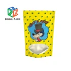 Stand Up Pouch Printed Stand Up Pouches Top Pack Custom Yellow Matte Print Foil Mylar Stand Up Pouch With Zipper