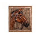 Wooden Gift Wooden Frame Horse Head Plaque Wooden Frame Resin Home Decor And Gift