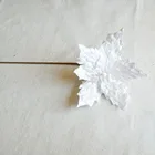 Flowers Tree Hand Made Christmas Poinsettia Flowers Decorations Wedding Xmas Tree New Year Ornaments