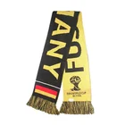 100% Custom Jacquard Logo Football Club Fan 100% Acrylic Knitted Scarf World Soccer Cup Knit Scarves