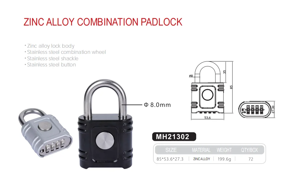 Rarlux New 4 Digits password Luggage Bag Copper Padlock Code Padlock Zinc Alloy Combination Padlock Stainless Steel Shackle