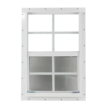 ALUFRONT Aluminum Windows  Hurricane Laminated Glass Sliding Style Tempered Glass Single Hung Window