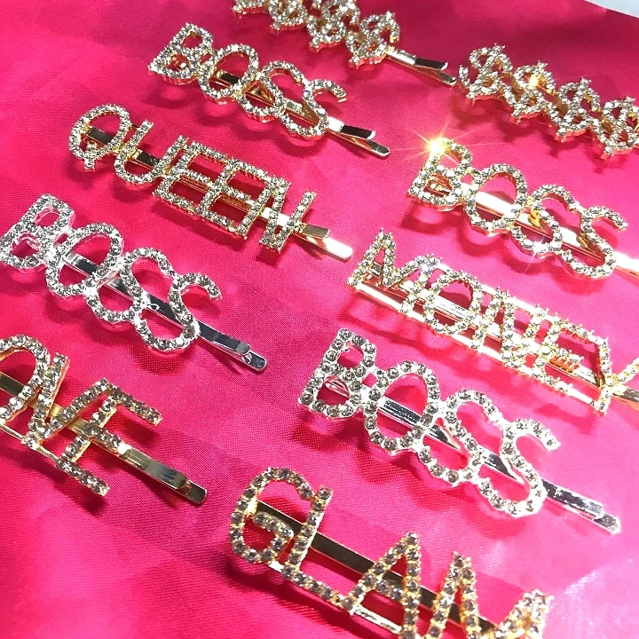 Wholesale Custom Rhinestone Name Hair Pins With Words For Women Hair  Accessories Hair Clips - Buy Hair Clip,Hair Pins,Hair Pins For Women  Product on 
