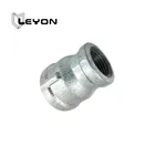 Pipe Fitting Reducer NPT DIN Thread Black Zinc Coated Malleable Iron Pipe Fitting Elbow Reducer Bush For Sanitary