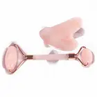 Jade 100% Natural Beauty Care Crystal Quartz Jade Stone Rose Quartz Jade Roller Gua Sha Set