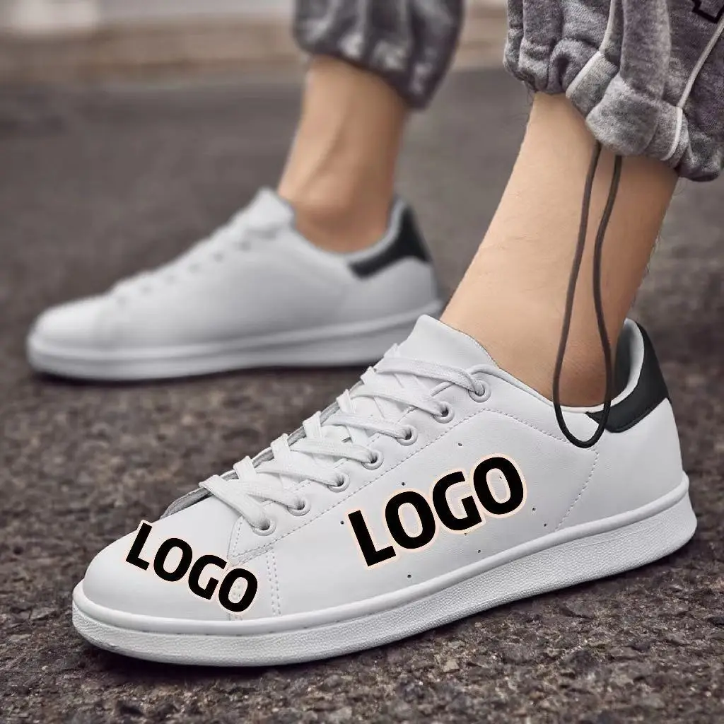 Spring new  factory wholesale custom personal LOGO white shoes zapatos casuales caballeros men's shoes