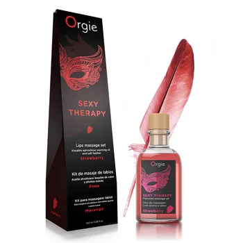 Orgie Strawberry flavor massage oil body essential oil can be licked with feathers SPA Massage oil