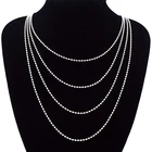 Bead Stainless Steel Bead Chain Necklace Obmwang 20pcs 30" Long Adjustable Metal Ball Chains 2mm Bead