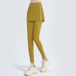 YIYI New Design High Waist Tummy Control Tennis Leggings Breathable Quick Dry Workout Running Pants Yoga Leggings with Skirts
