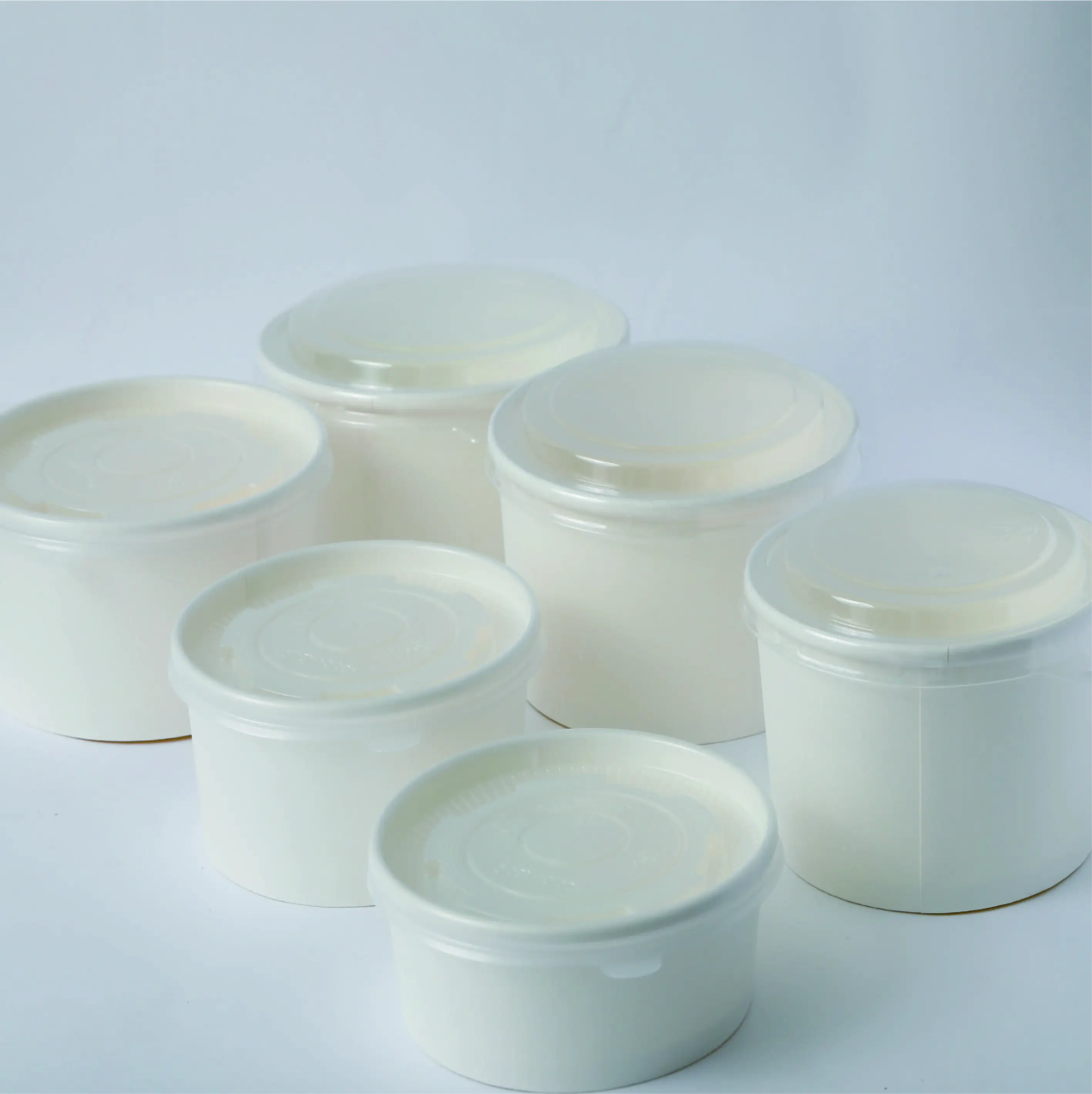 Noodle Pots Food Tubs White Paper Pails Containers Takeaway Rice Soup Chinese 