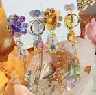 Earrings Earring New Arrival Luxury Asymmetry Tassel Earrings Bling Diamond Drop Earring For Women Girl