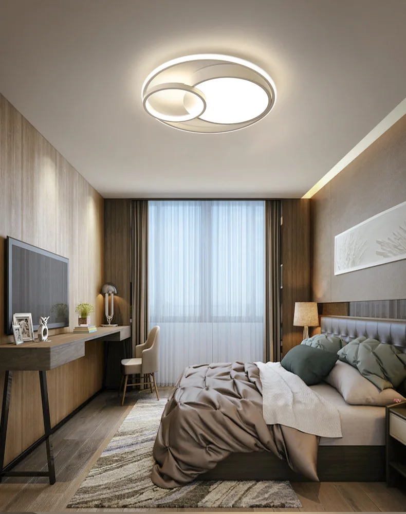 Modern Household Dimmable LED Ceiling Light Aluminum Round Acrylic Ceiling Lamp Lighting